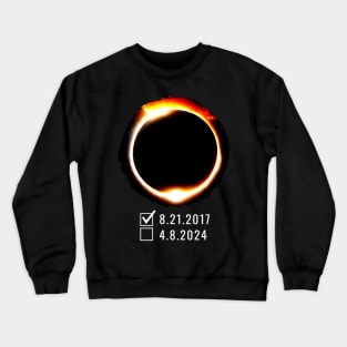 Eclipse Checklist 2017 2024 Total Solar Eclipse Crewneck Sweatshirt